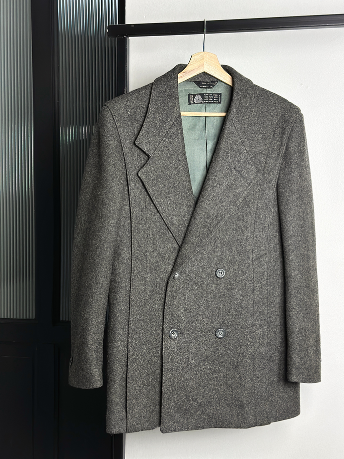 Abrigo de lana gris melange 2