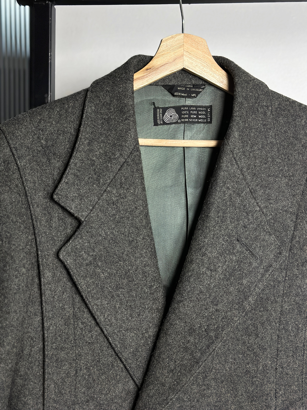 Abrigo de lana gris melange 3