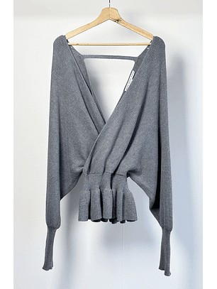 Chaleco gris escotado