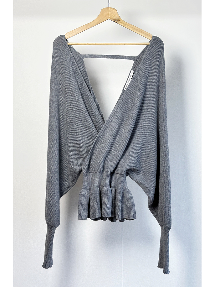 Chaleco gris escotado 1