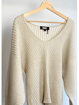 Chaleco beige escotado