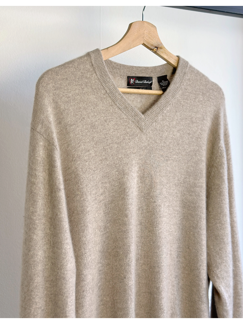 Chaleco beige jaspeado cachemira 2