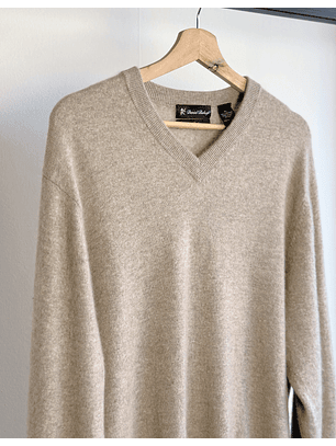 Chaleco beige jaspeado cachemira