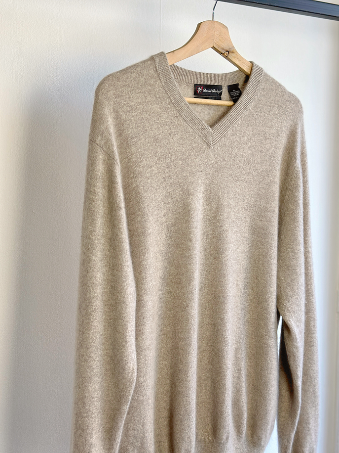 Chaleco beige jaspeado cachemira 3