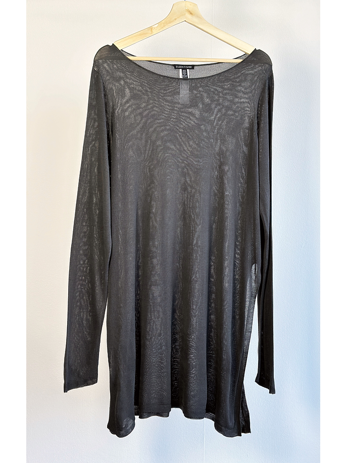 Chaleco delgado traslúcido plomo 1