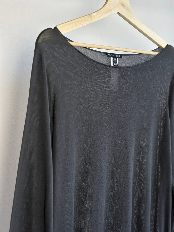 Chaleco delgado traslúcido plomo 3