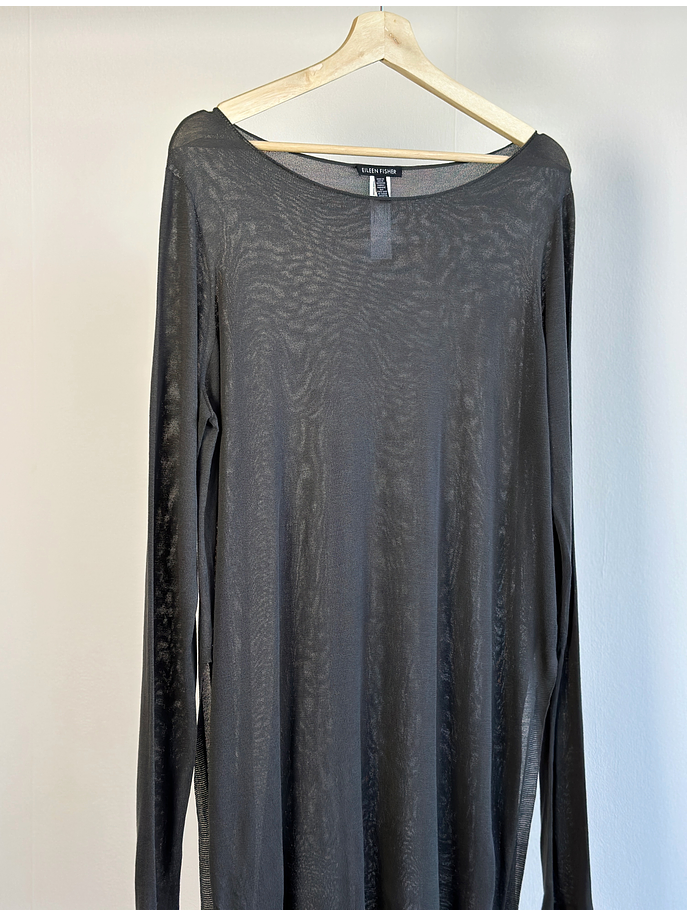 Chaleco delgado traslúcido plomo 4