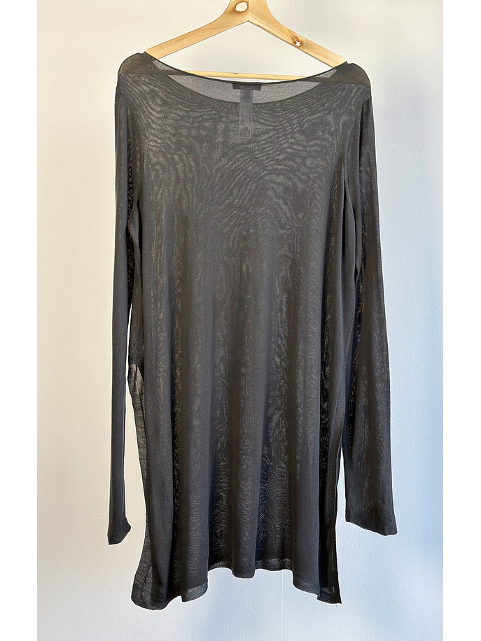 Chaleco delgado traslúcido plomo 6