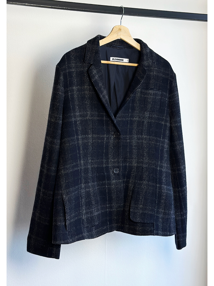 Blazer cuadrillé de lana  1