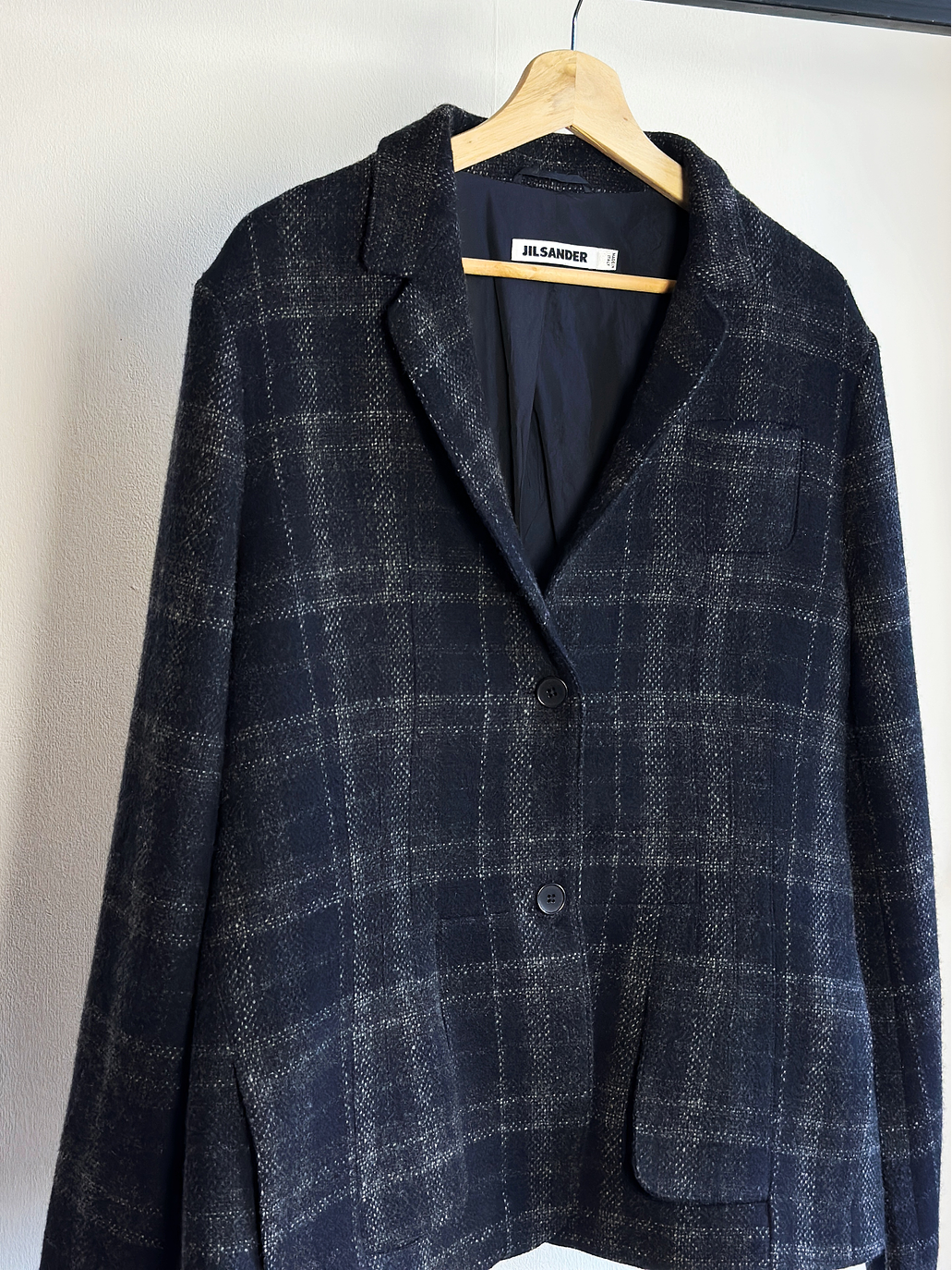 Blazer cuadrillé de lana  2