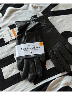 Guantes de cuero negro