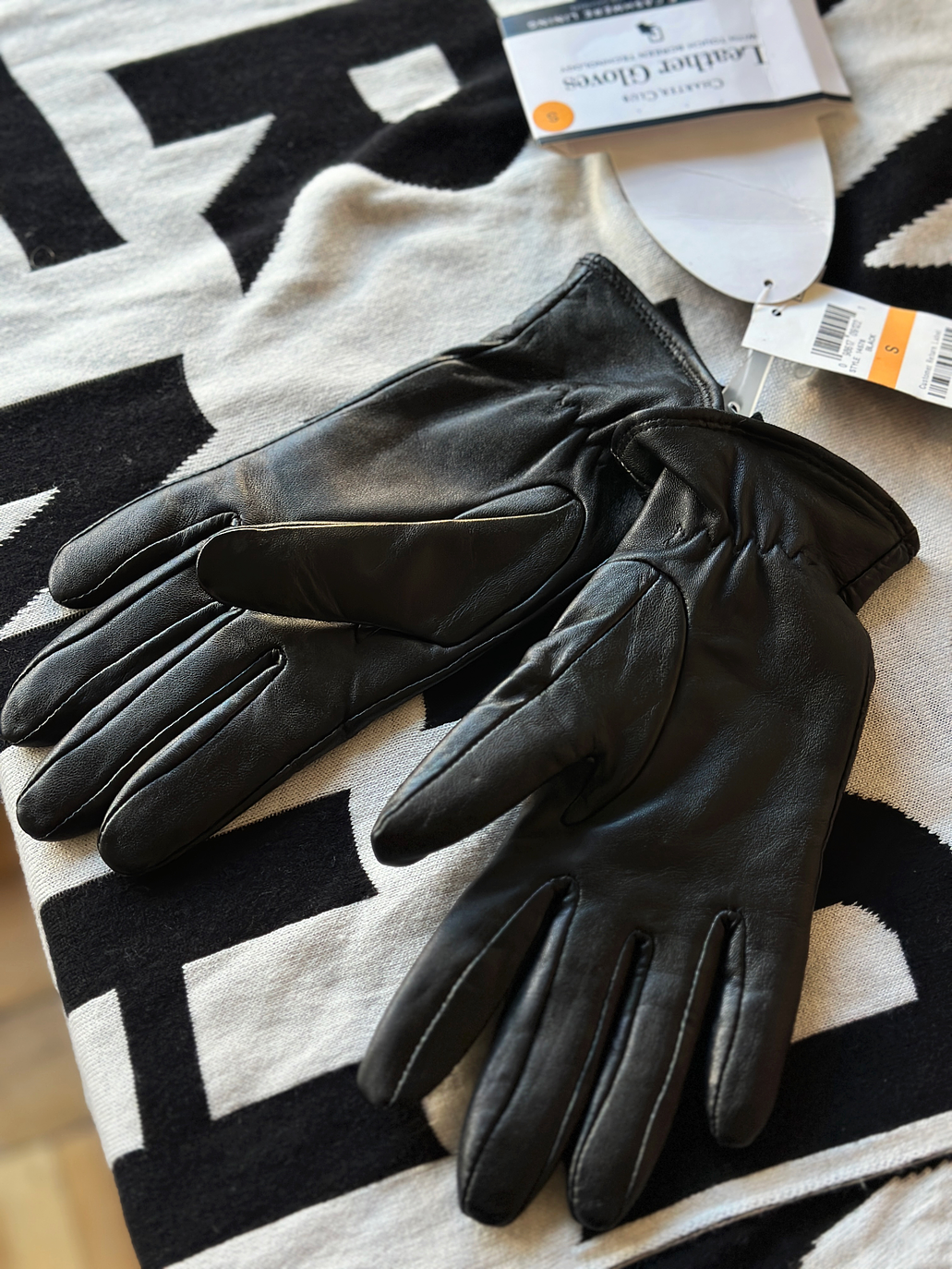 Guantes de cuero negro 3