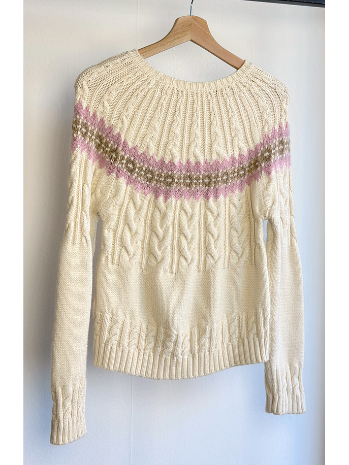 Suéter crema trenzado 3