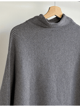 Chaleco gris acanalado