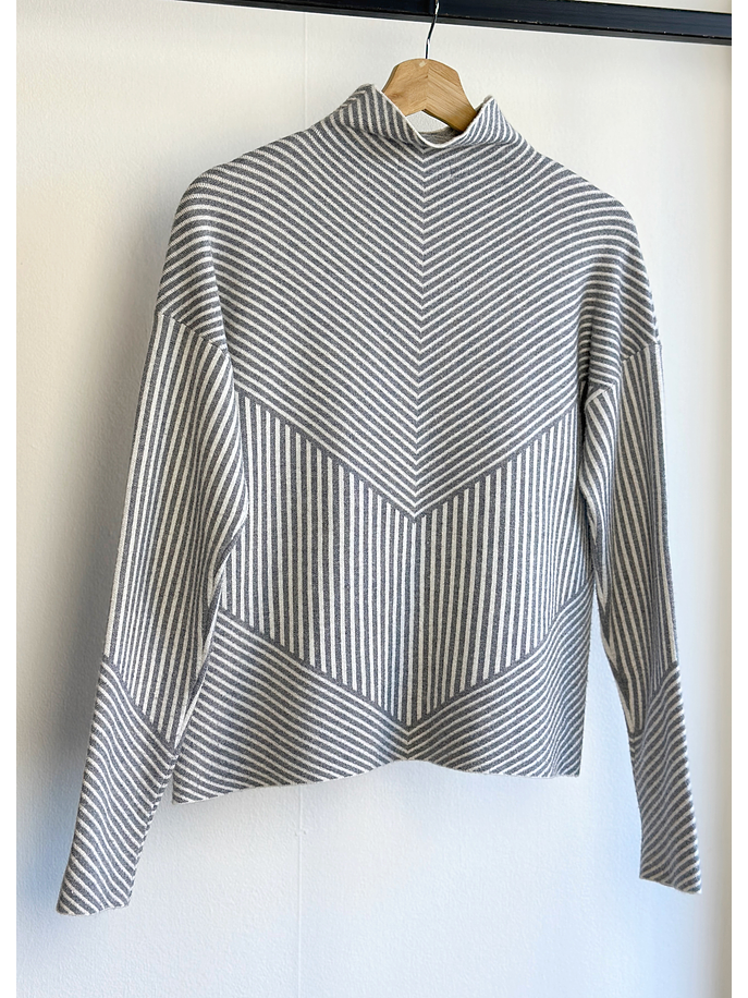 Chaleco rayado geométrico  3