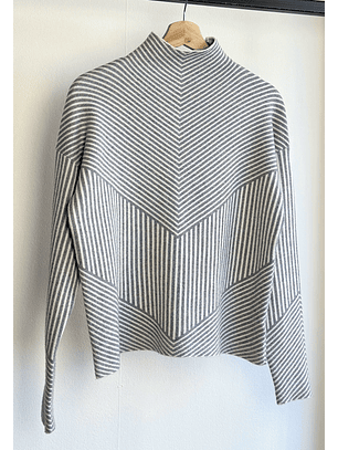 Chaleco rayado geométrico 