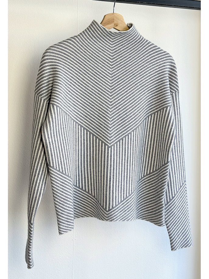 Chaleco rayado geométrico  1