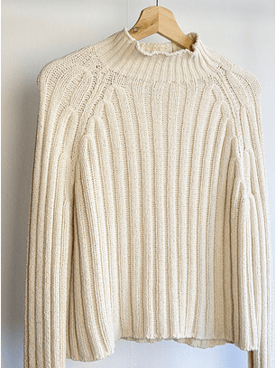 Chaleco crema chenille