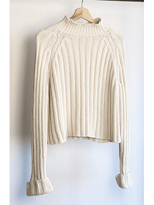 Chaleco crema chenille