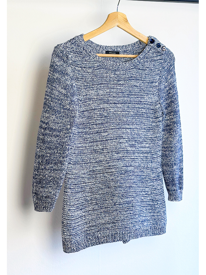 Suéter grueso jaspeado 1