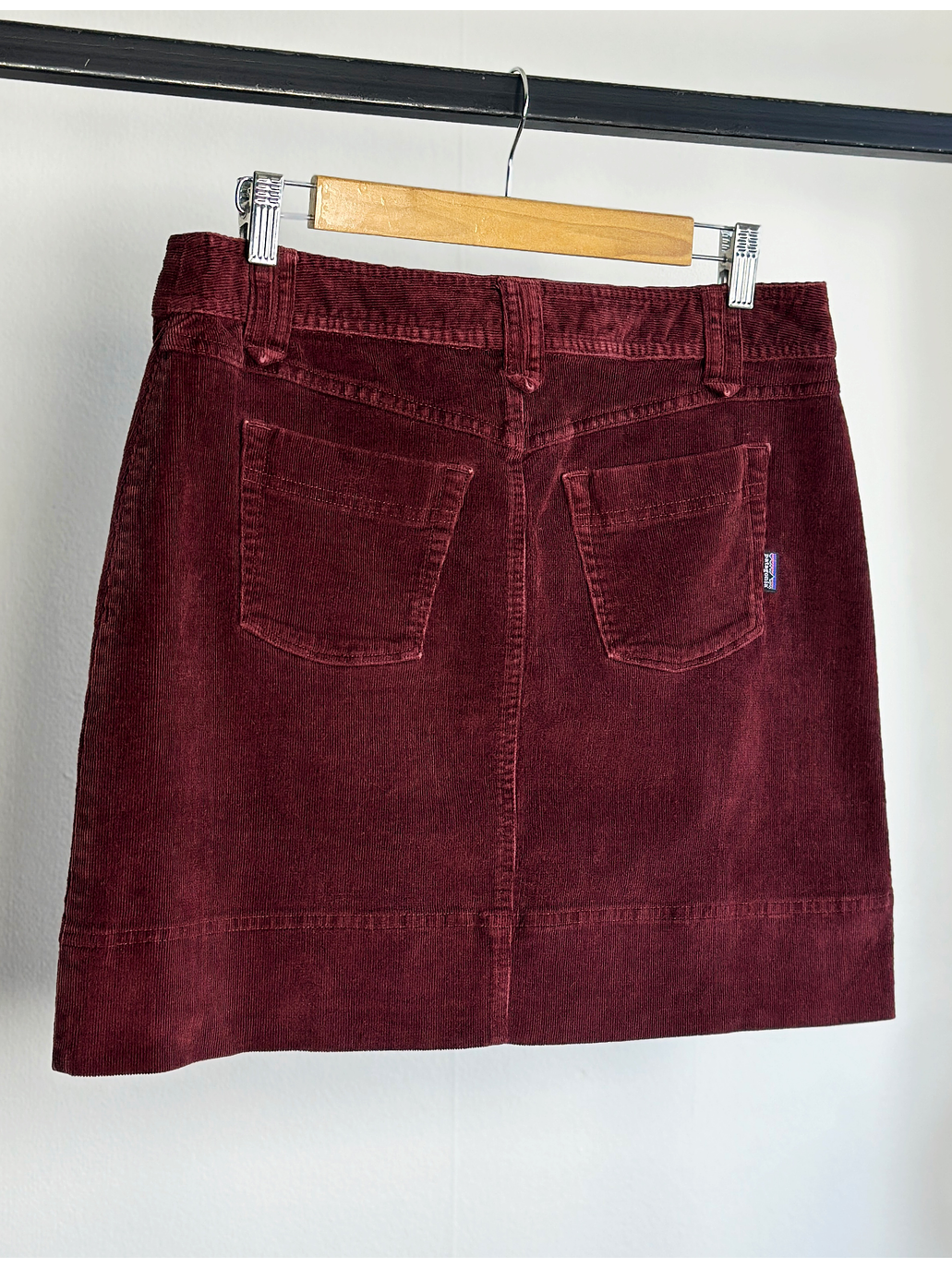 Falda burdeo de cotelé 3