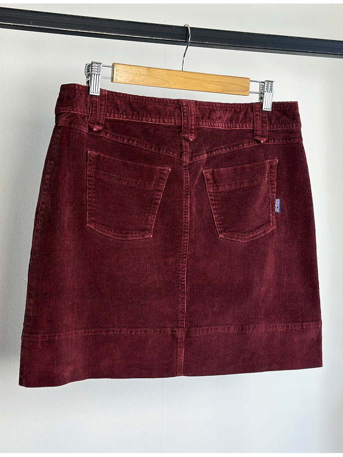 Falda burdeo de cotelé 3