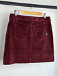 Falda burdeo de cotelé - Miniatura 3