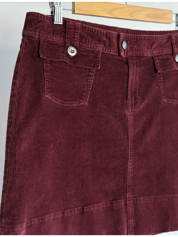 Falda burdeo de cotelé 2