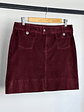 Falda burdeo de cotelé - Miniatura 1