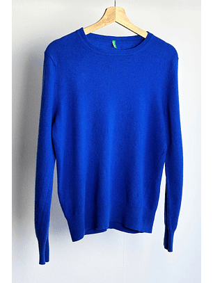 Chaleco azul de lana 