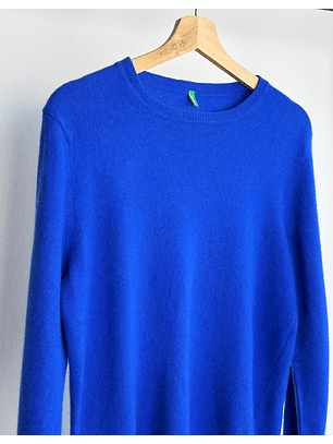 Chaleco azul de lana 