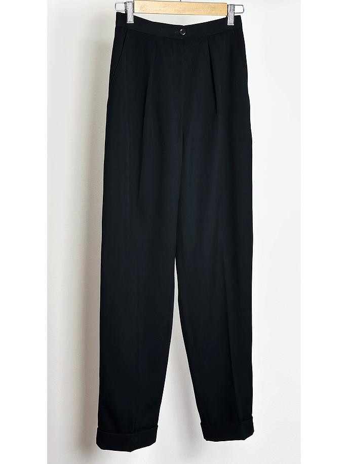 Pantalón de lana negro 1