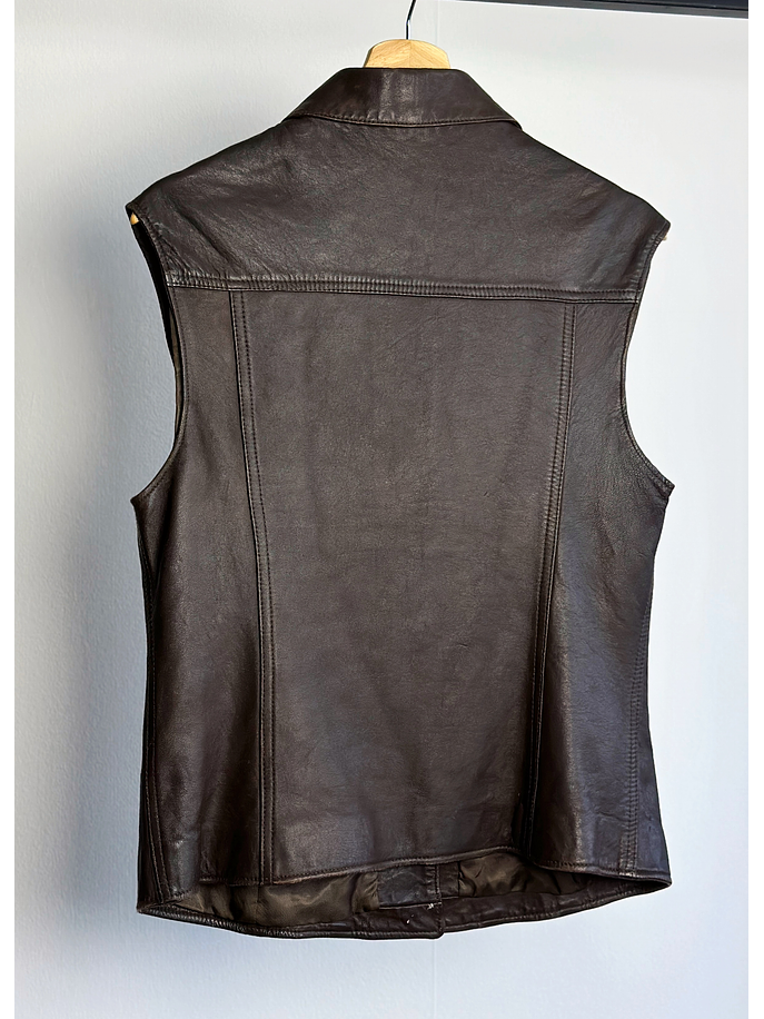 Chaqueta de cuero café 3