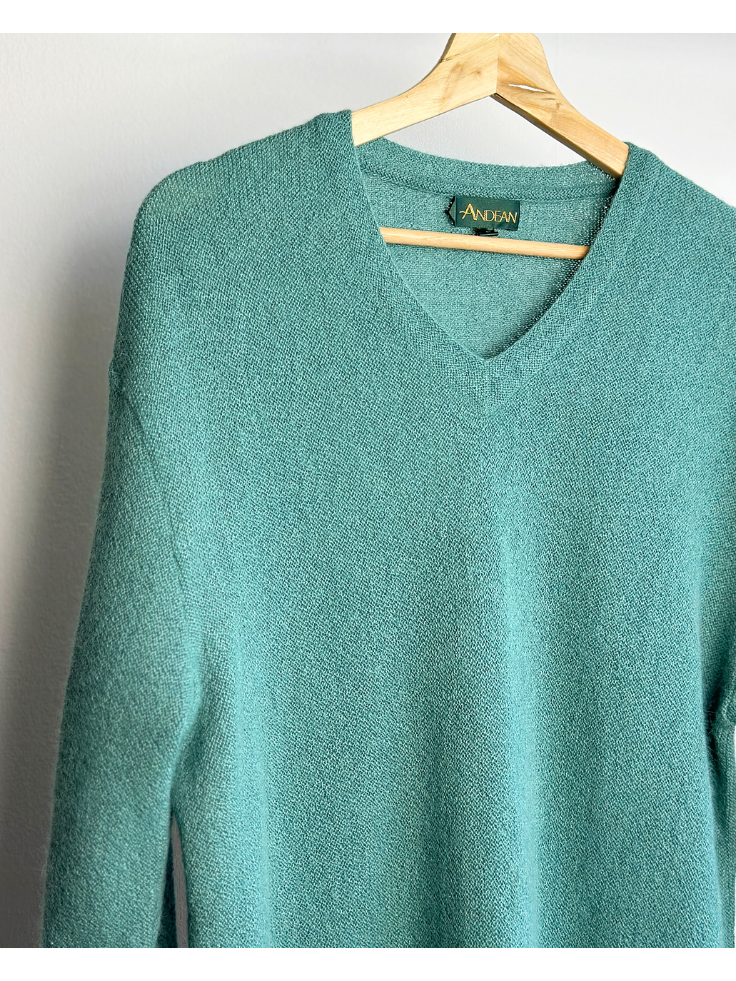 Chaleco de alpaca verde esmeralda  2