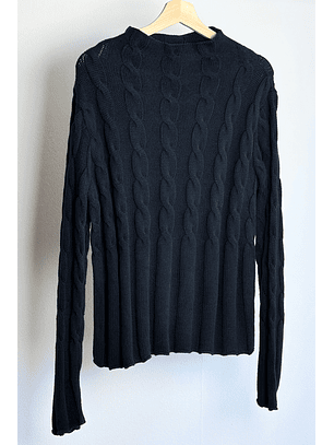 Chaleco trenzado azul