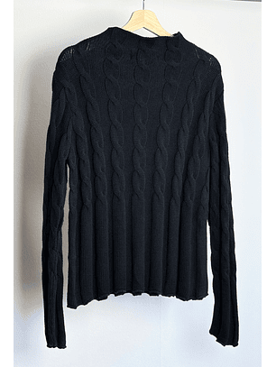 Chaleco trenzado azul