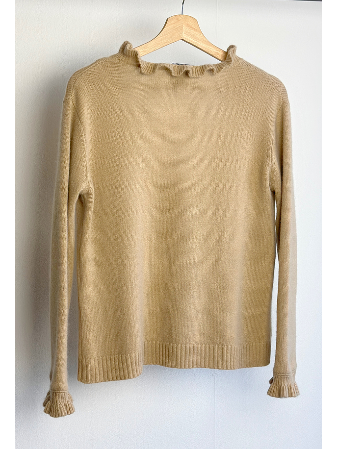 Cardigan beige con vuelos 2