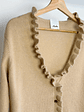 Cardigan beige con vuelos - Miniatura 4