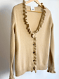 Cardigan beige con vuelos - Miniatura 1