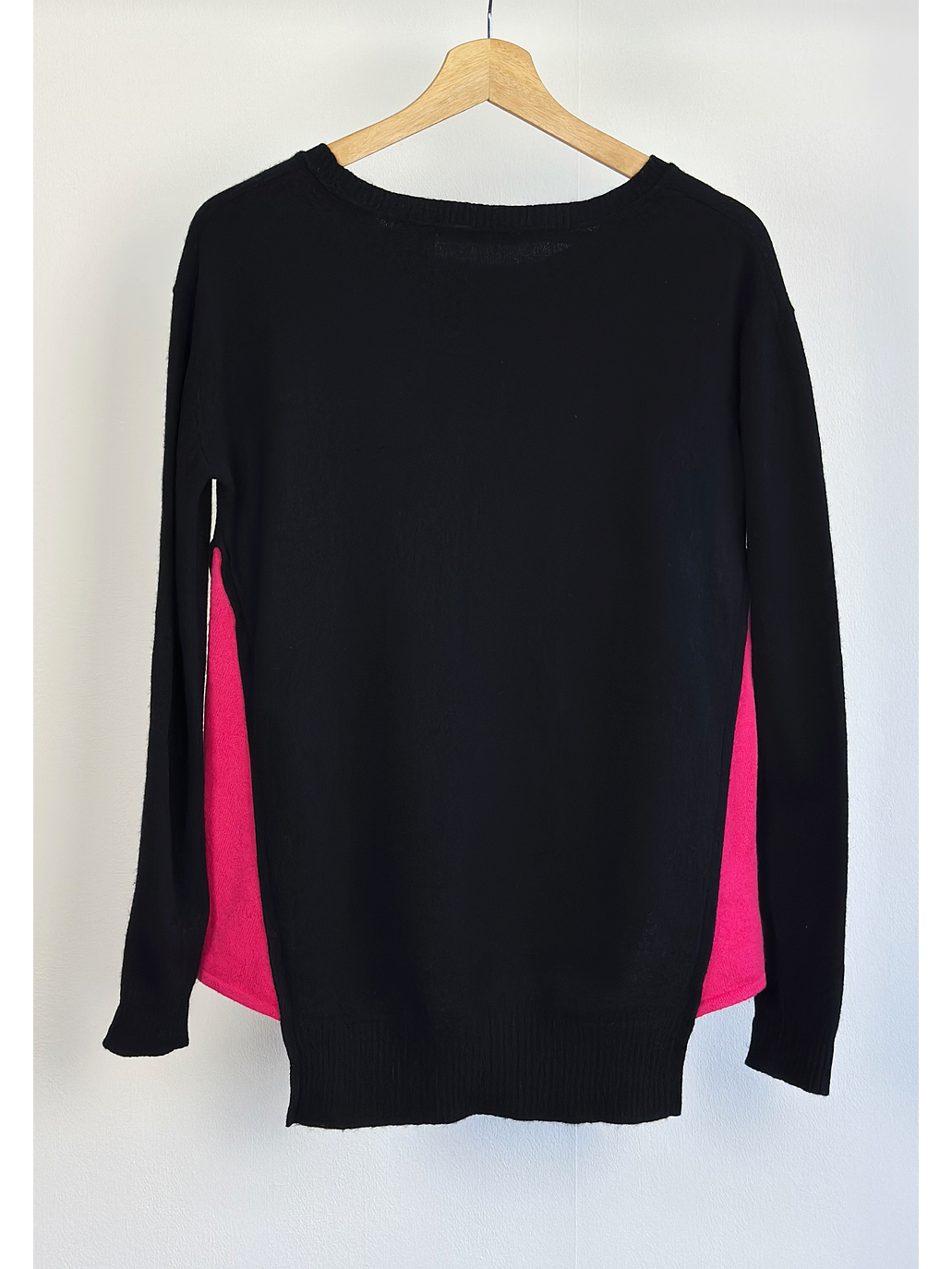 Chaleco cachemiranegro y fucsia  3