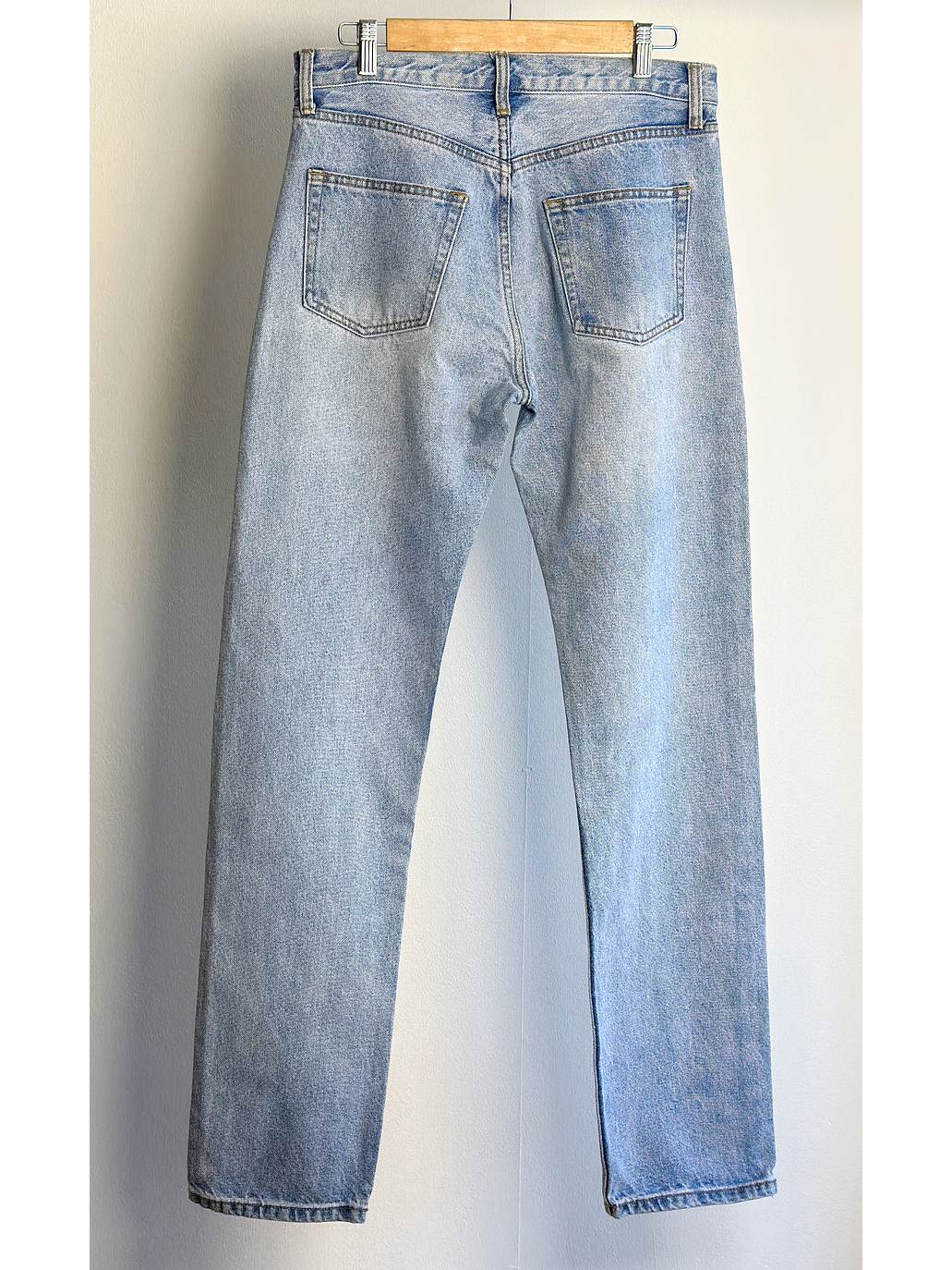 Jeans celeste tiro alto 3