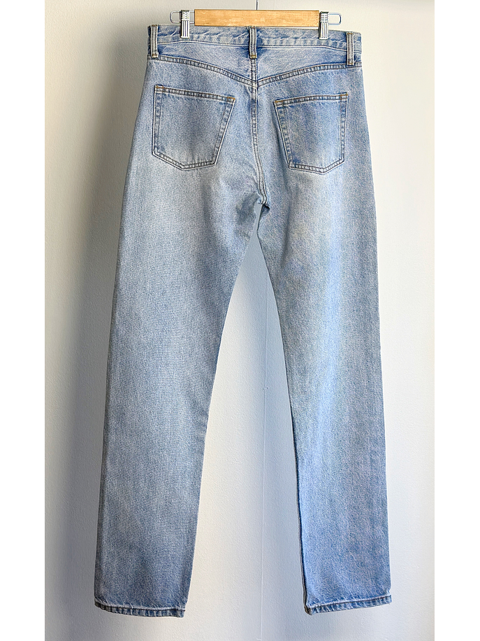 Jeans celeste tiro alto 3