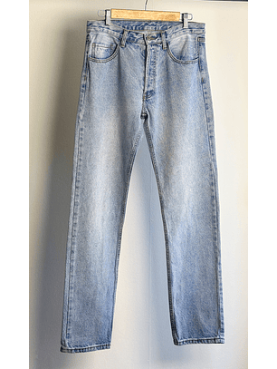 Jeans celeste tiro alto