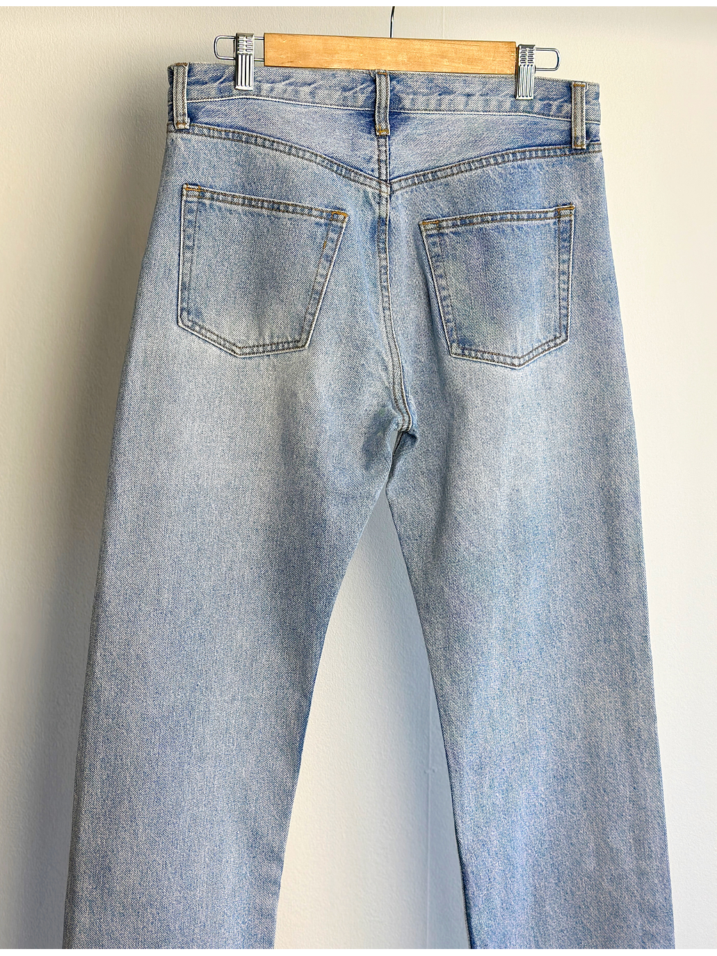 Jeans celeste tiro alto 4