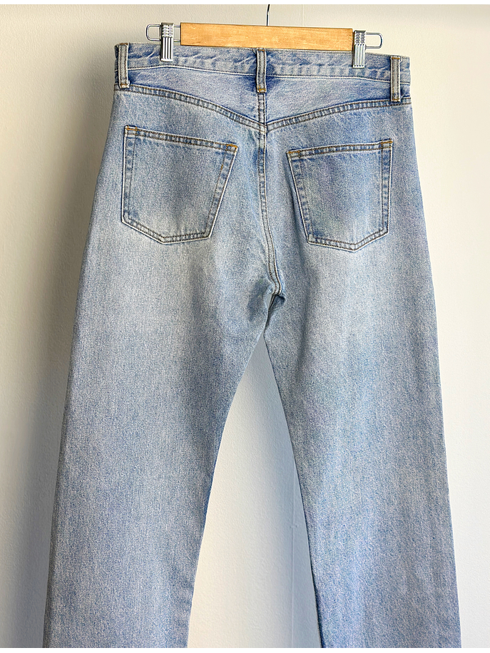 Jeans celeste tiro alto 4