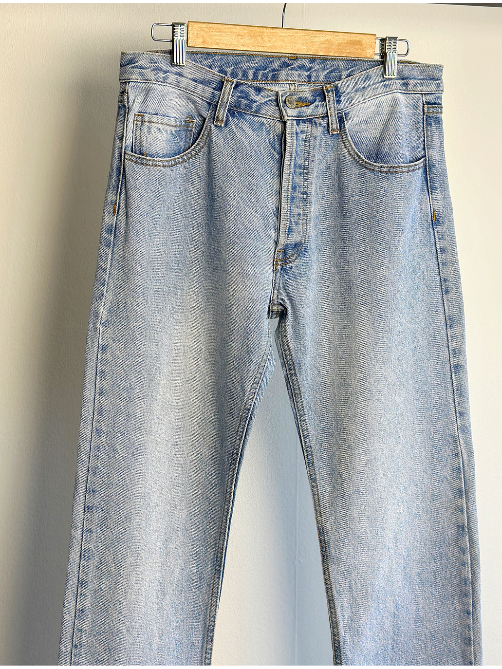 Jeans celeste tiro alto 2