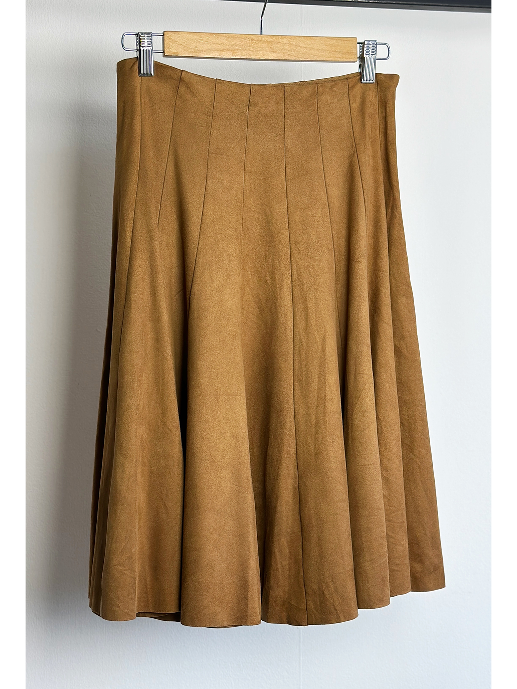 Falda café tipo gamuza 3