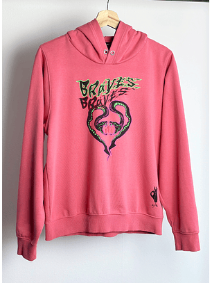 Polerón rosado estampado