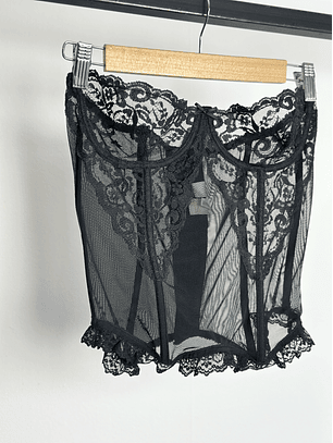 Corset encaje negro