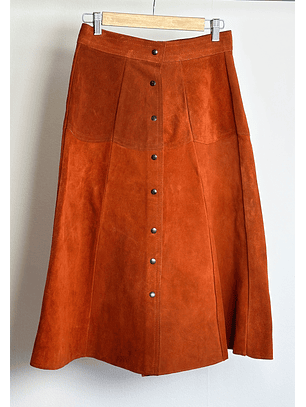 Falda gamuza naranja 